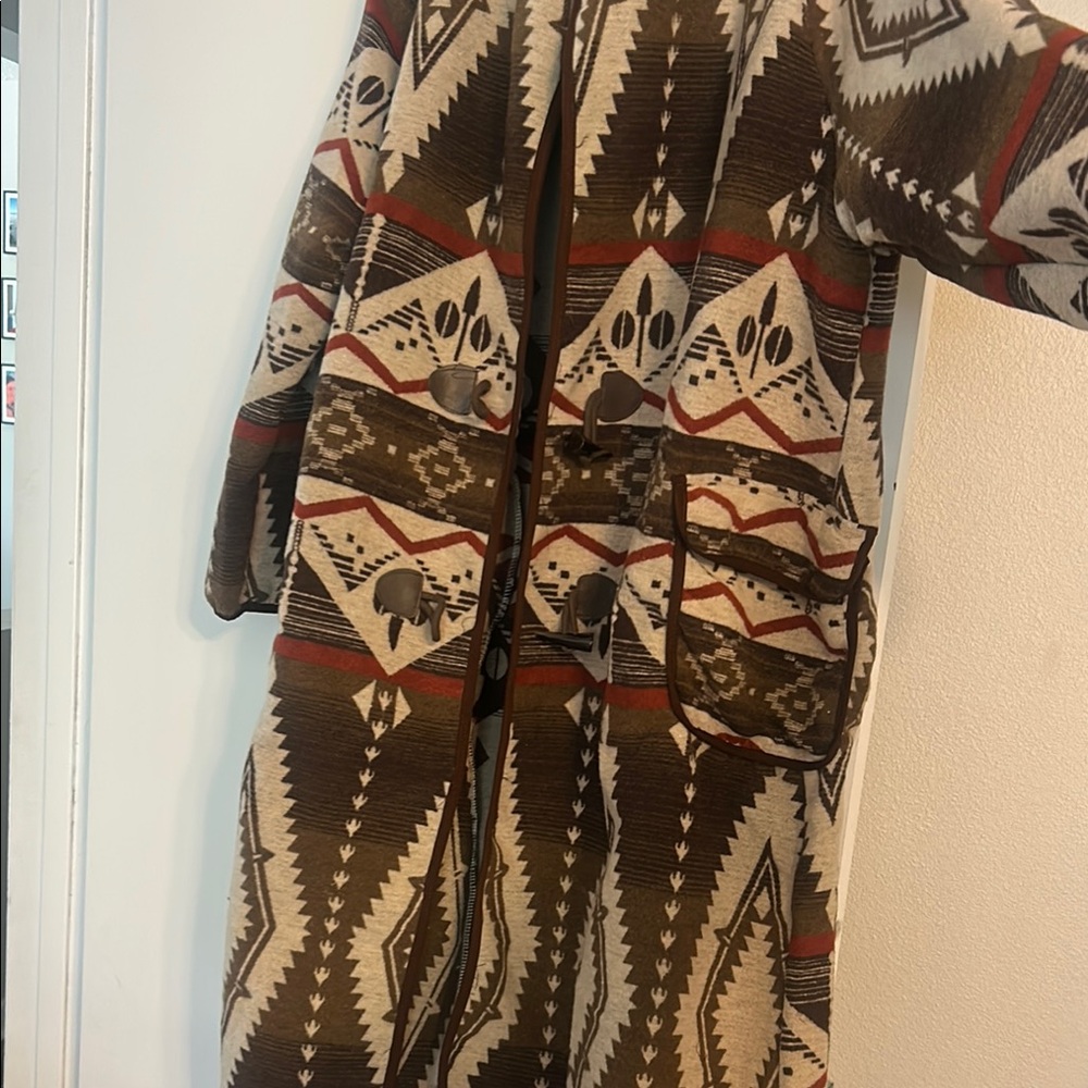Patterned Trench Coat western style